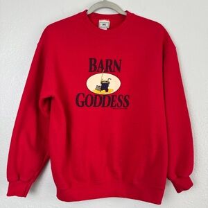 Vintage Lee Barn Goddess heavyweight red sweatshirt 90s M